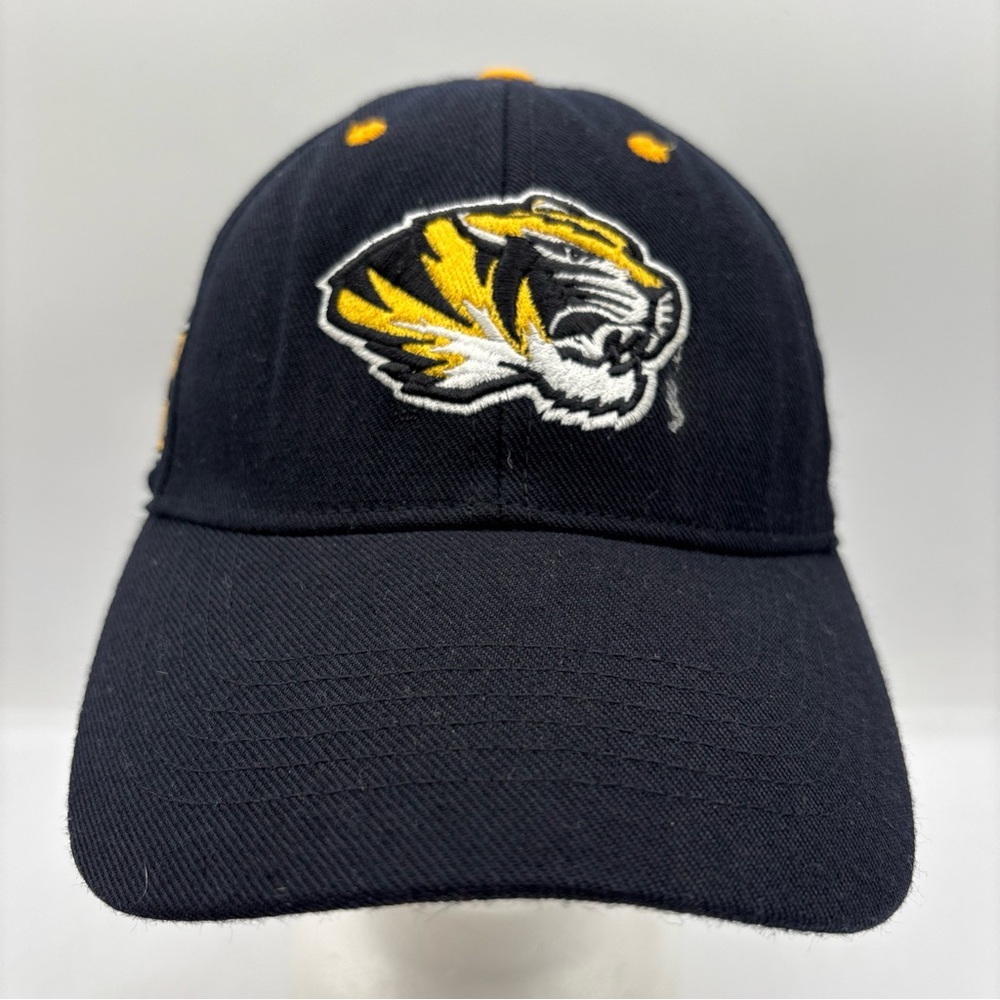Mizzou Tigers Top Of The World Black/Gold Big XII Embroidered Adjustable Hat